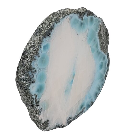 32g 160ct Hand-picked Larimar pectolite Dominican Blue Rough Slab Rock Stone Gem - Picture 4 of 13